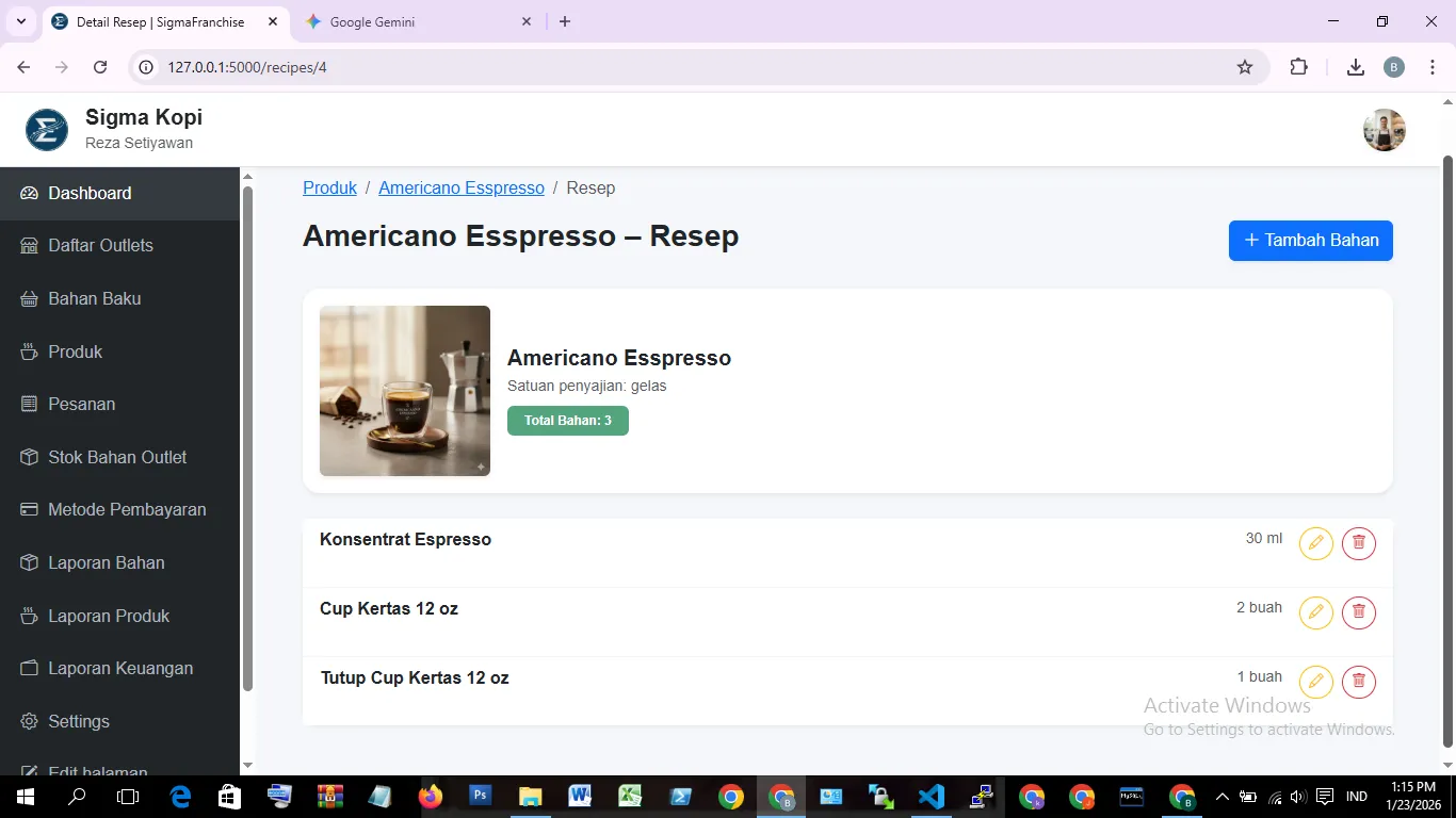 Resep Produk
