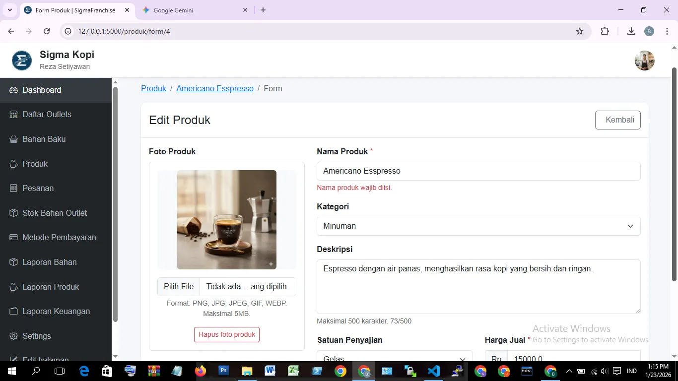 Tambah atau Perbarui Produk